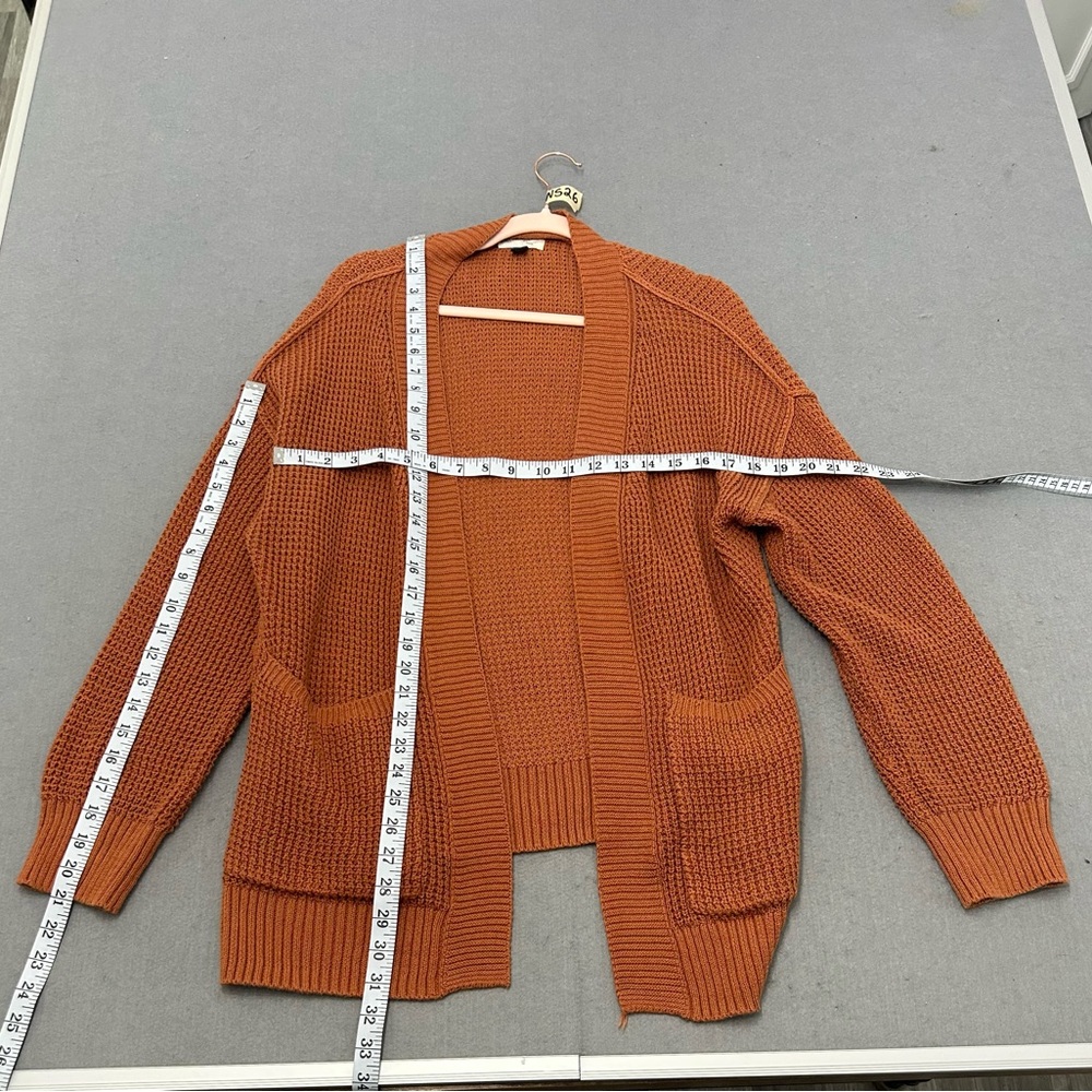 Women’s Universal Thread Rust Open Cardigan Size Medium - Picture 4 of 5